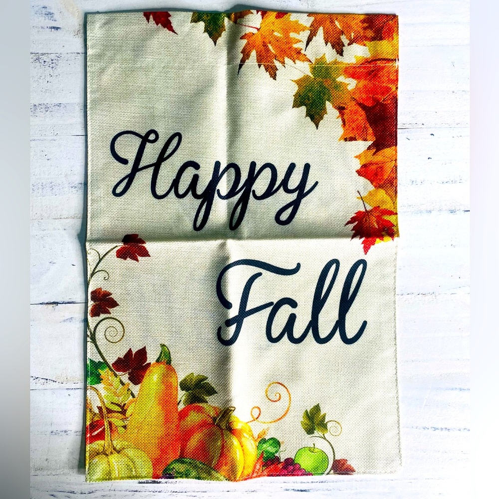 New happy fall yard flag